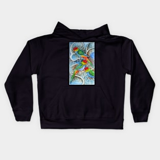 Rainbow parrot Kids Hoodie